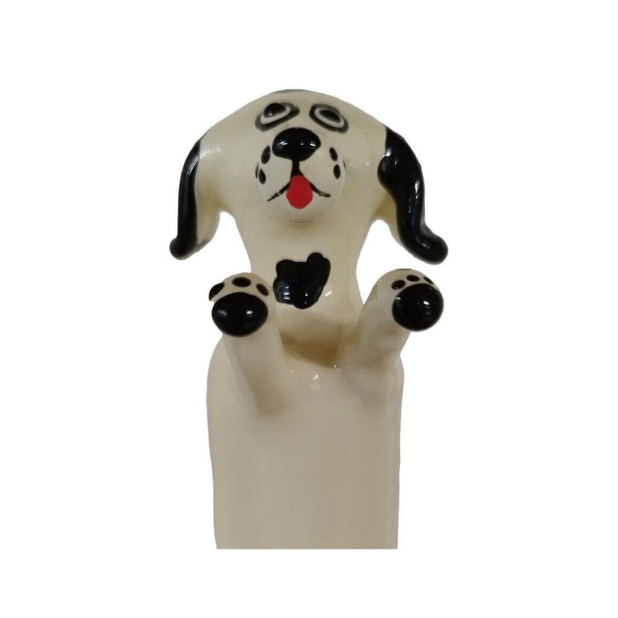Condomerie - preservativo decorativo pintado a mano perro blanco feliz xl