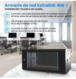 Armario rack extralink ex.2886 (178 mm / 600 mm / 450 mm, colgante 19 '' negro