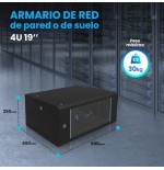 Armario rack extralink ex.2886 (178 mm / 600 mm / 450 mm, colgante 19 '' negro