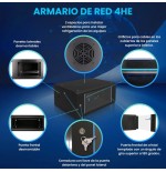 Armario rack extralink ex.2886 (178 mm / 600 mm / 450 mm, colgante 19 '' negro