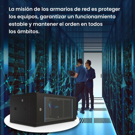 Armario rack extralink ex.2886 (178 mm / 600 mm / 450 mm, colgante 19 '' negro