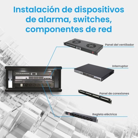 Armario rack extralink ex.2886 (178 mm / 600 mm / 450 mm, colgante 19 '' negro
