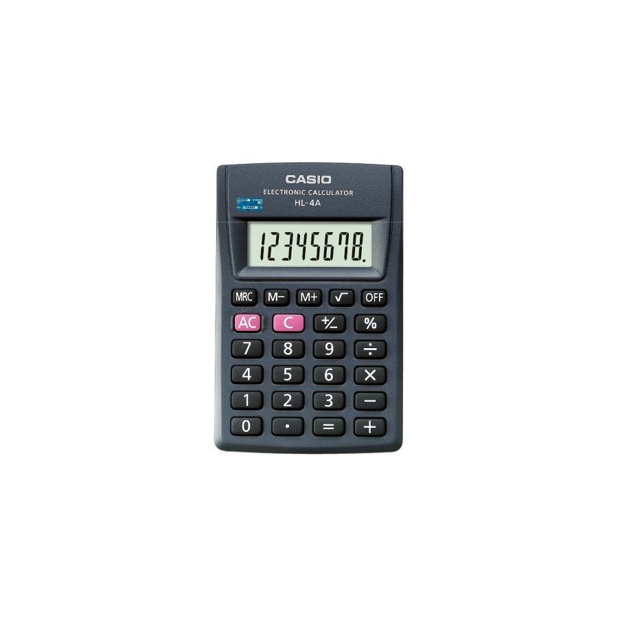 Calculadora  casio hl-4a-b 8 dígitos 56x87mm negra