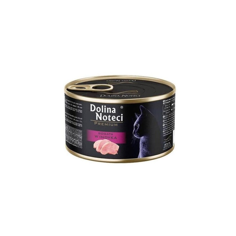 Comida húmeda para gatos dolina noteci premium rich in turkey  185g