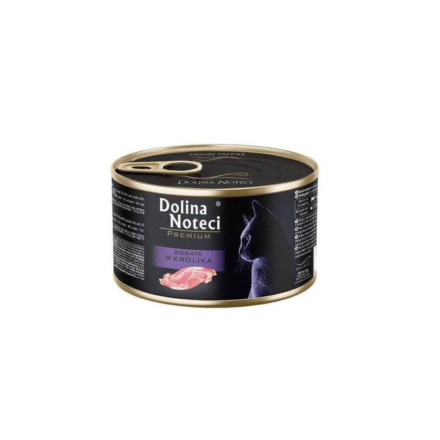 Comida húmeda para gatos dolina noteci premium rich in rabbit  185g