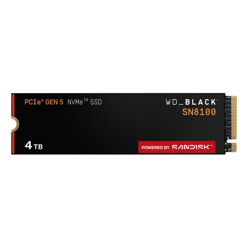 Disco ssd western digital black sn8100 4 tb m.2 pci express 5.0 nvme tlc 3d nand wds400t1x0m