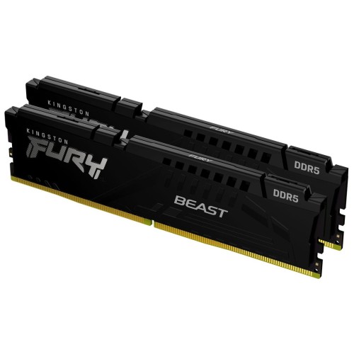 Memoria kingston fury beast ddr5 64 gb 2 x 32 gb  3000 mhz / pc5-48000 cl36 1.35 v negro kf560c36bbe2k2-6