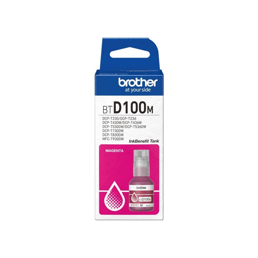 Tinta brother btd100m genuine magenta ink bottle
