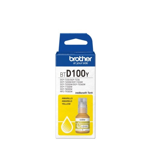 Tinta brother btd100y genuine amarillo ink bottle