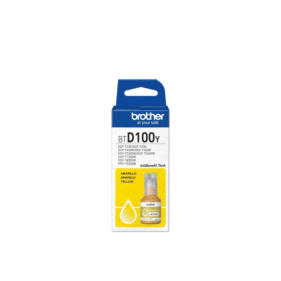 Tinta brother btd100y genuine amarillo ink bottle