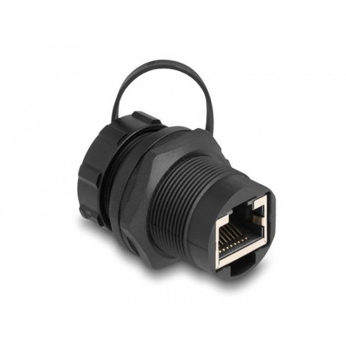 Delock 87246 acoplador rj45 cat.6a con tapa de sellado ip67 resistente al polvo y al agua