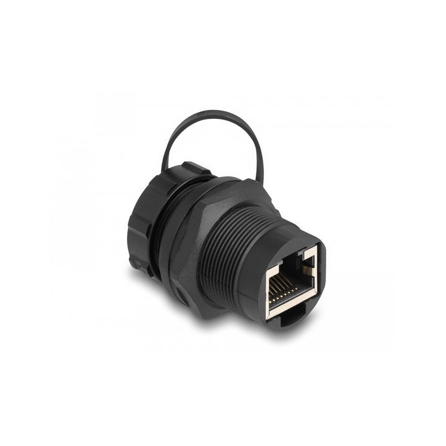 Delock 87246 acoplador rj45 cat.6a con tapa de sellado ip67 resistente al polvo y al agua