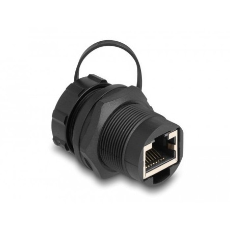 Delock 87246 acoplador rj45 cat.6a con tapa de sellado ip67 resistente al polvo y al agua