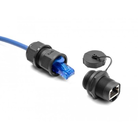 Delock 87246 acoplador rj45 cat.6a con tapa de sellado ip67 resistente al polvo y al agua