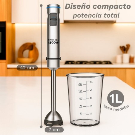 Batidora de mano grunkel bm-1500extreme 1500w capacidad 0.8l