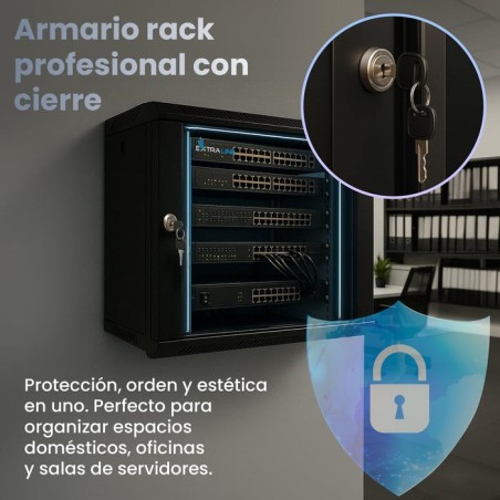 Armario rack extralink 4u 600x600 negro