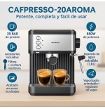 Cafetera expreso grunkel cafpresso-20aroma 850w 20 bares