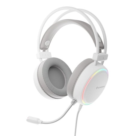Auriculares gaming genesis neon 613 g2 2.0 rgb blanco