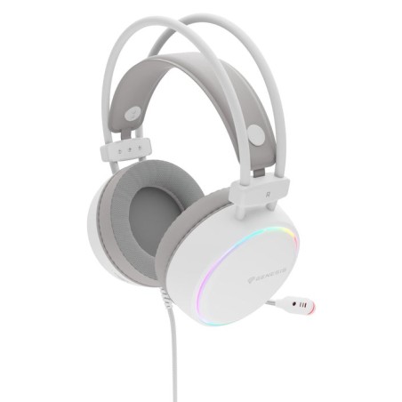 Auriculares gaming genesis neon 613 g2 2.0 rgb blanco