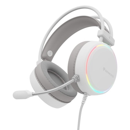 Auriculares gaming genesis neon 613 g2 2.0 rgb blanco