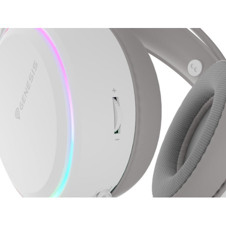 Auriculares gaming genesis neon 613 g2 2.0 rgb blanco