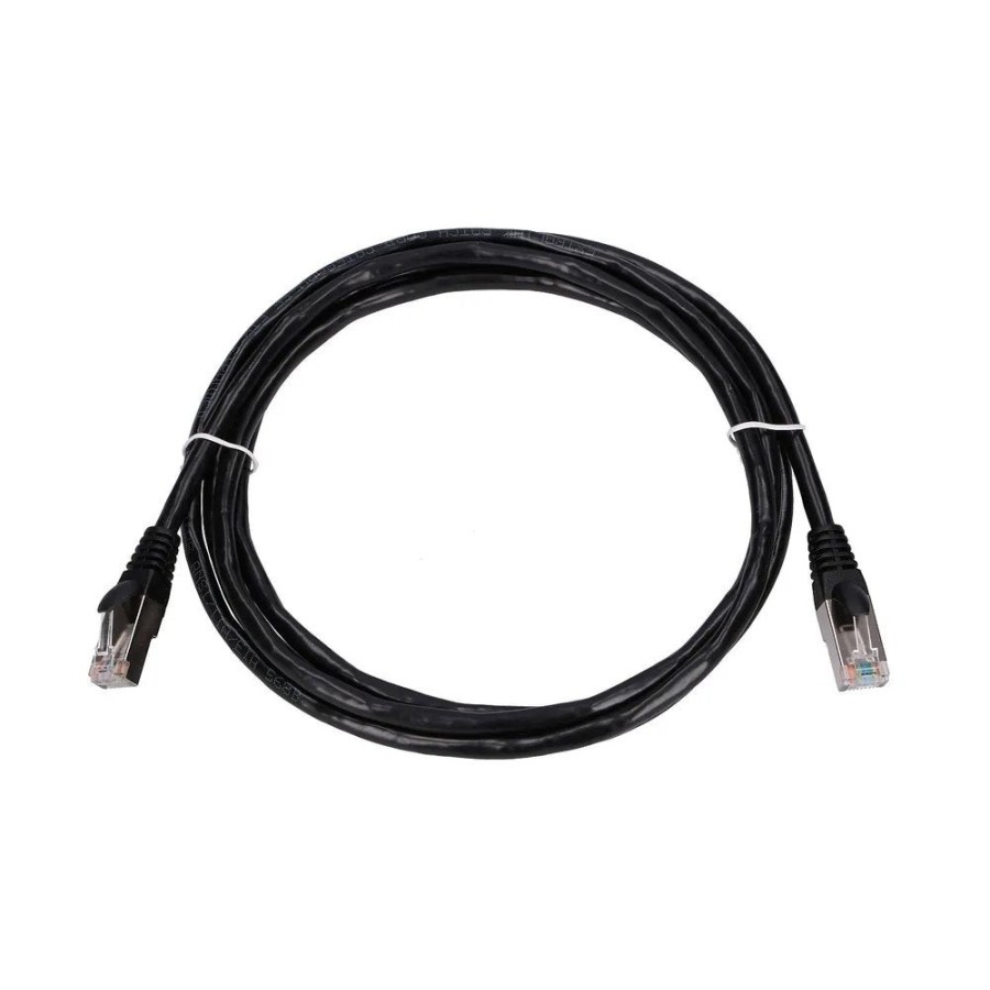 Extralink lan patchcord cat.5e ftp 2m foiled twisted pair bare copper black