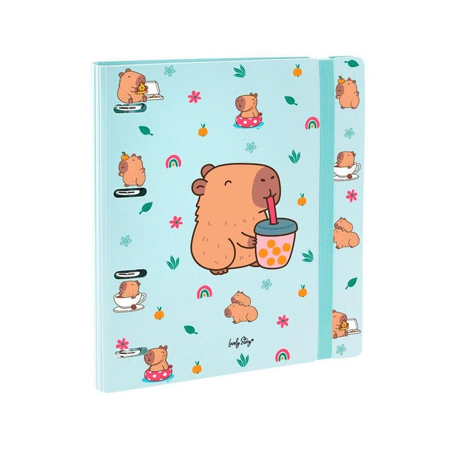 Carpeta anillas blubble tea capibara