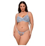 Subblime - 957636 conjunto sujetador y panties con bordados de flores celeste l/xl