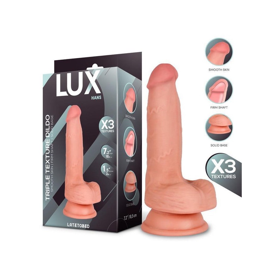 Hans dildo triple densidad con testículos 7.2
