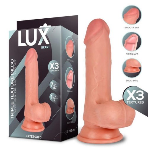 Brant dildo triple densidad con testículos 7.6