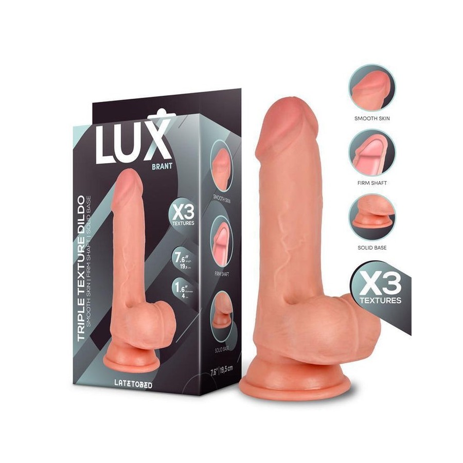 Brant dildo triple densidad con testículos 7.6