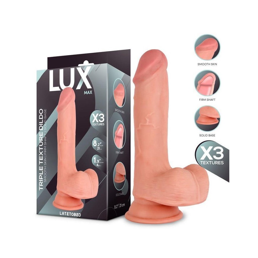 Max dildo triple densidad con testículos 8.2