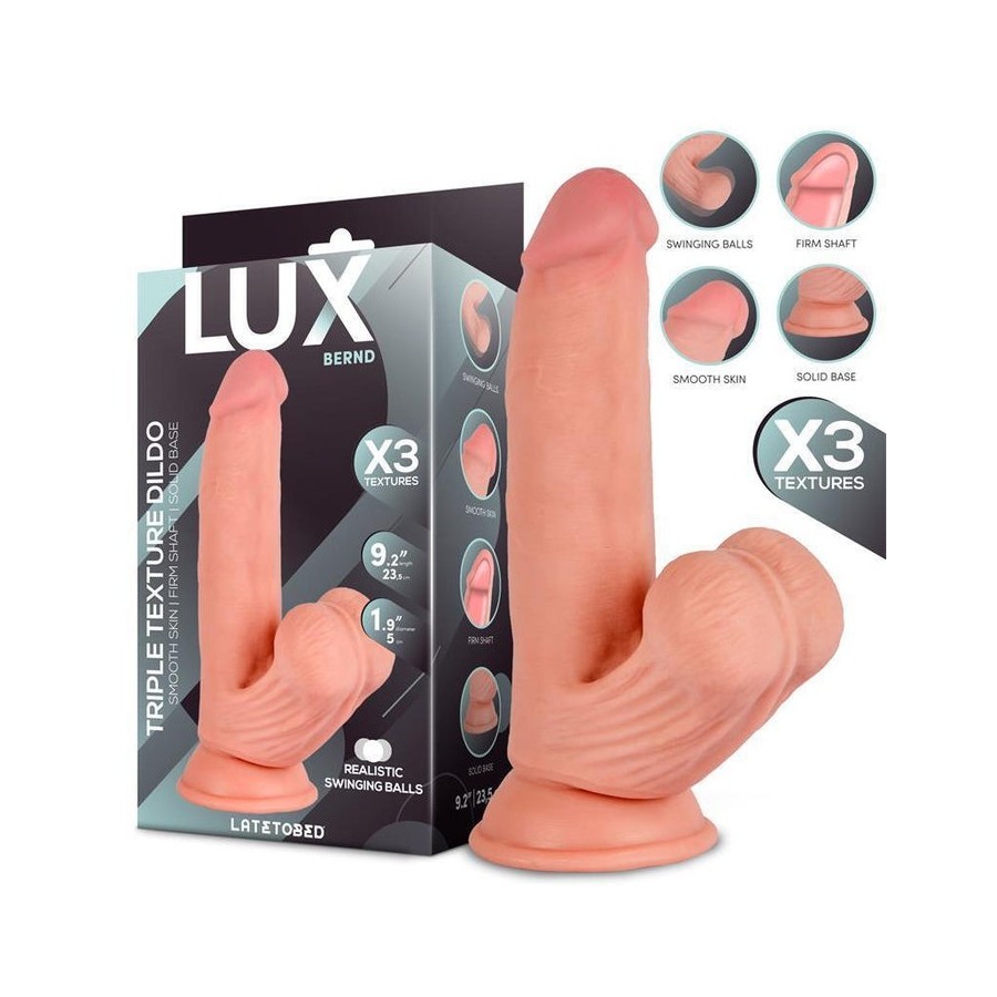 Bernd dildo triple densidad con testículos oscilantes 9.2