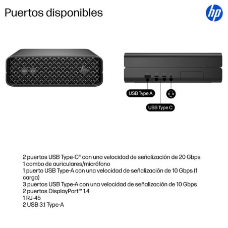 Workstation hp z2 mini g1i desktop pc wolf pro security edition windows 11 pro mini pc puesto de trabajo negro