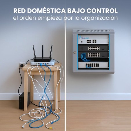 Extralink ex.8567 armario rack 6u pared gris 600x600