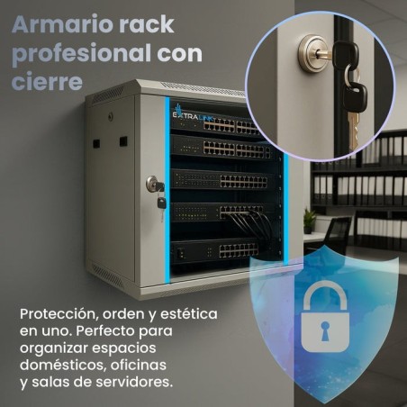 Extralink ex.8567 armario rack 6u pared gris 600x600