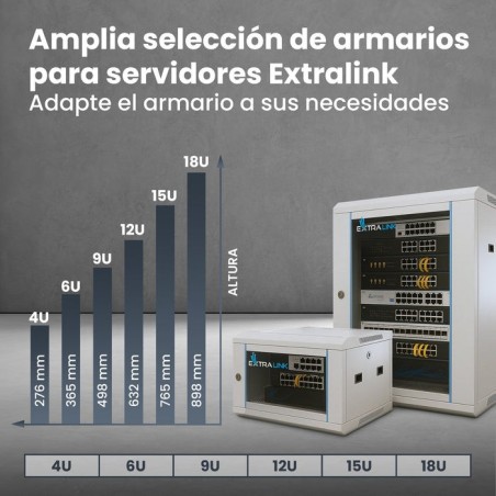 Extralink ex.8567 armario rack 6u pared gris 600x600