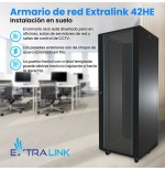 Extralink - 19 armario de pie 42u 600x1000 negro, paquete plano