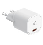 Cargador de pared ksix gan usb-c mini 30w blanco