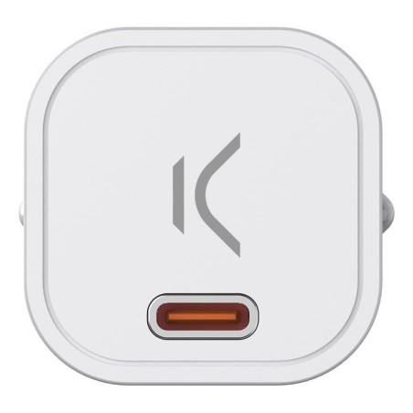 Cargador de pared ksix gan usb-c mini 30w blanco
