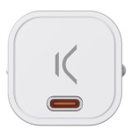 Cargador de pared ksix gan usb-c mini 30w blanco