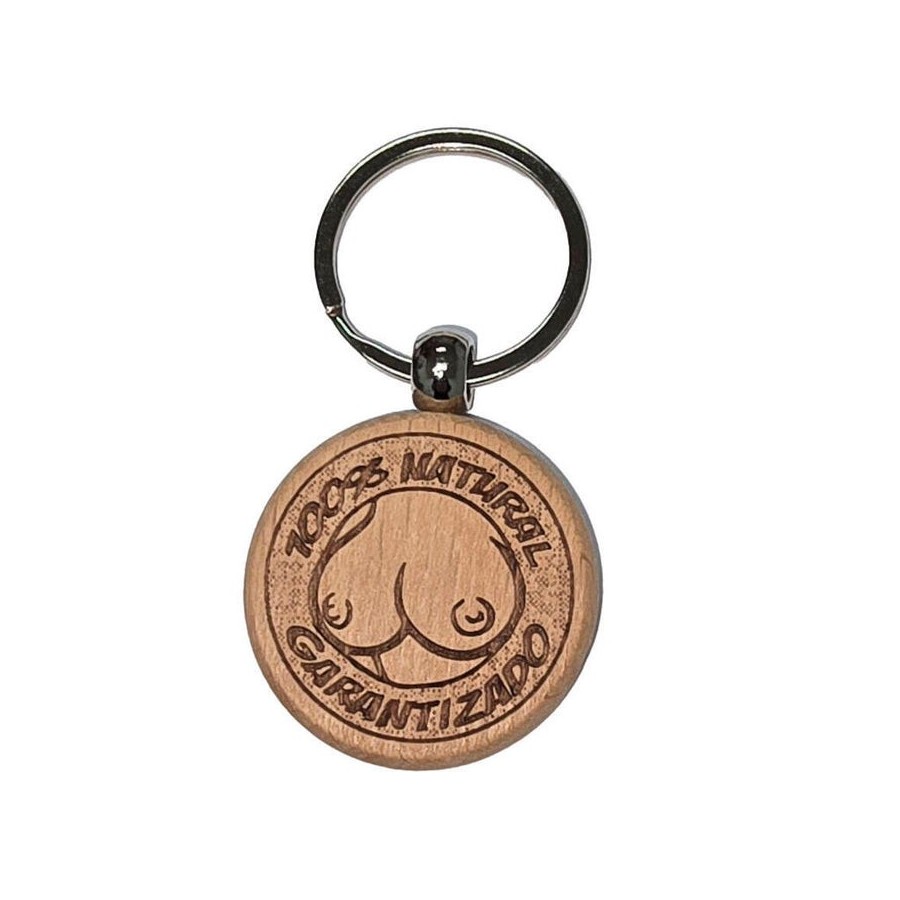 Diablo picante - llavero de madera con forma de pecho