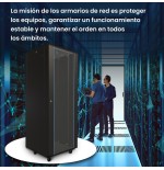 Extralink - 19 armario de pie 42u 600x1000 negro, paquete plano