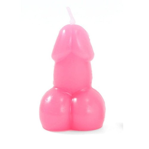 Diablo picante - vela con forma de pene color fucsia