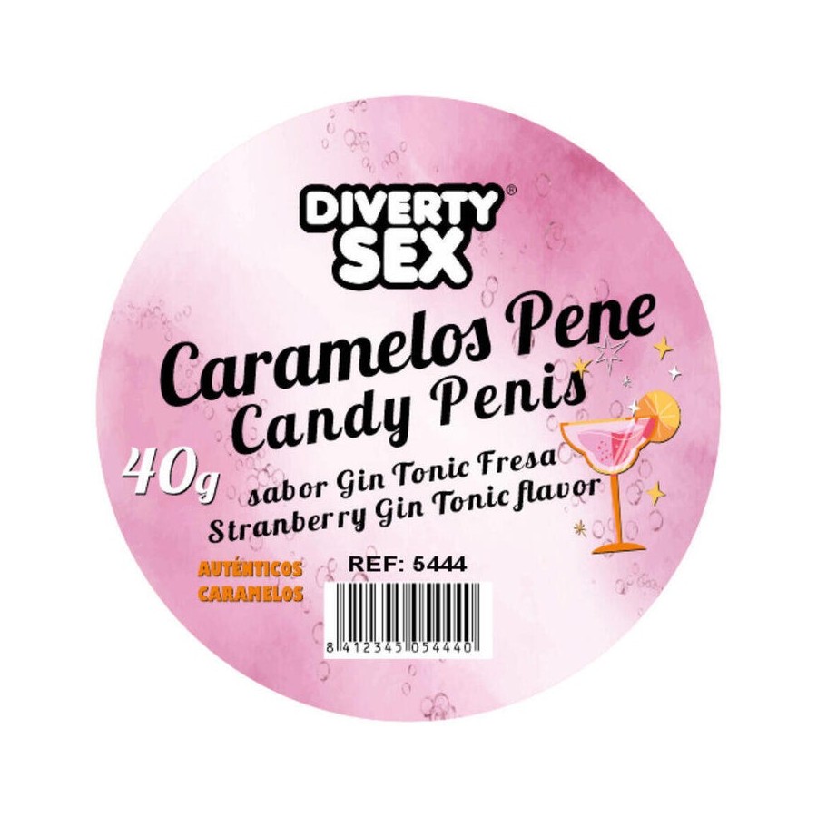 Diablo picante - 20 caramelos con forma de pene con sabor gin tonic
