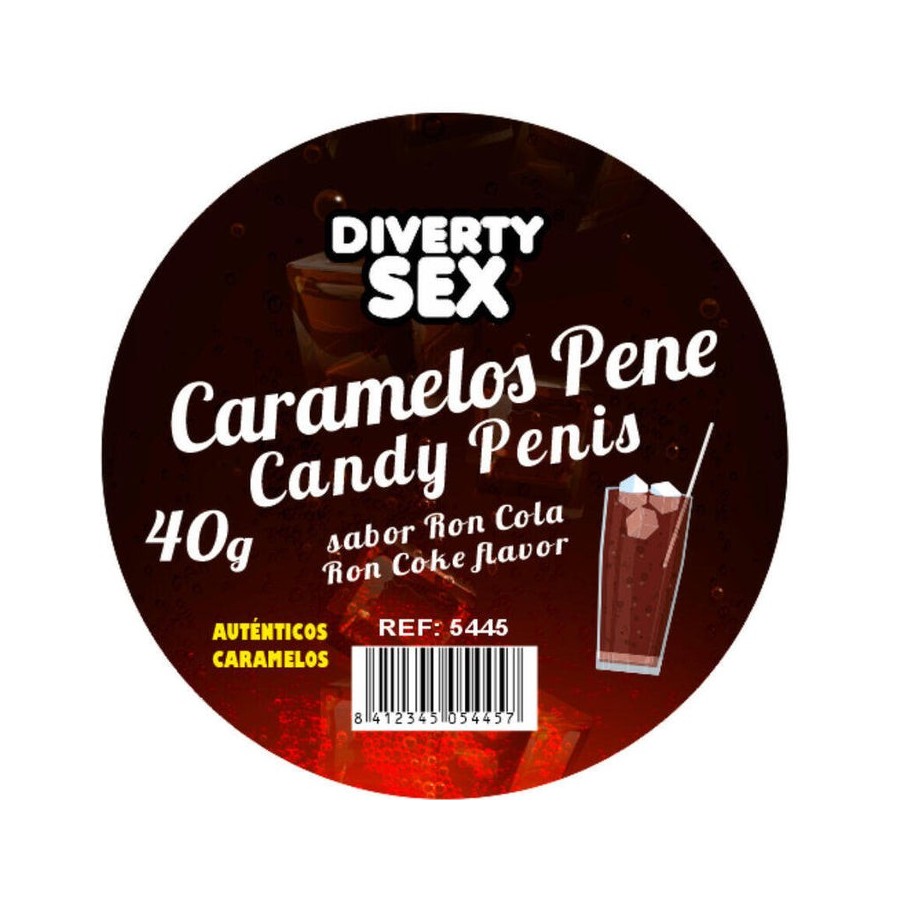 Diablo picante - 20 caramelos pene con sabor ron cola