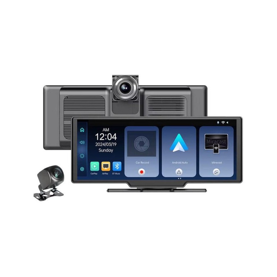 Dash cam sd102602 pantalla táctil universal 10.26 pulgadas inalámbrico carplay / android auto con cámara trasera