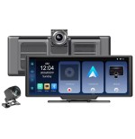 Dash cam sd102602 pantalla táctil universal 10.26 pulgadas inalámbrico carplay / android auto con cámara trasera