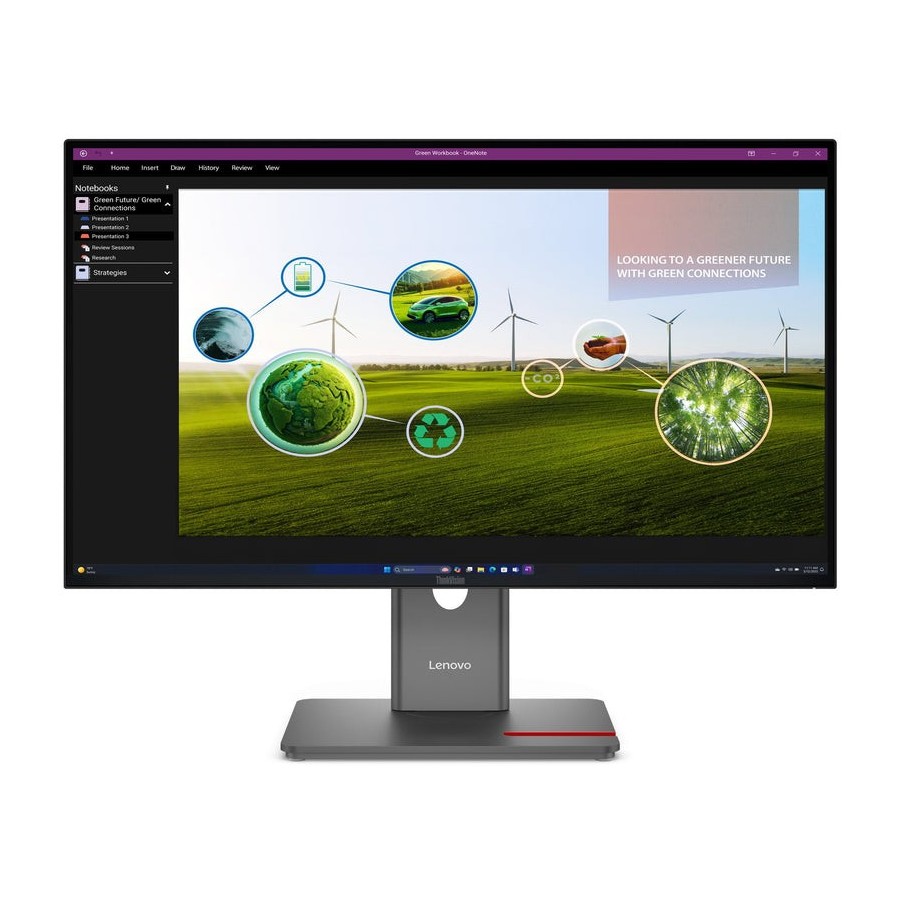 Monitor lenovo 27"  thinkvision p27q-40 2k qhd hdmi dp hub