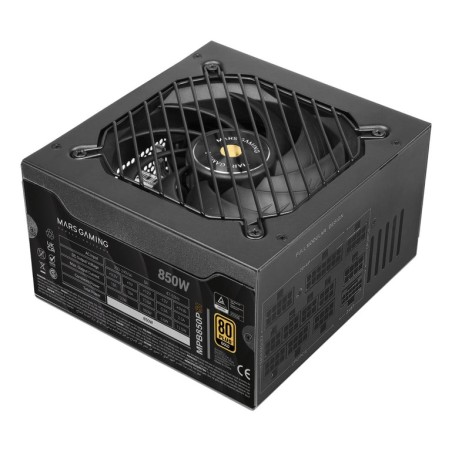 Fuente de alimentacion mars gaming 850w modular atx 3.1 80+ gold 140mm silent negro